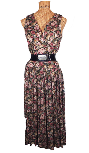 1980s vintage floral dress
